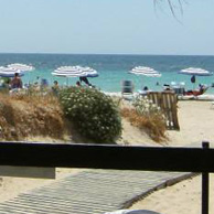 Kiosque sur la plage de Pescoluse