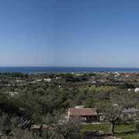 La r&eacute;sidence avec la vue spectaculaire du Grand Trullo